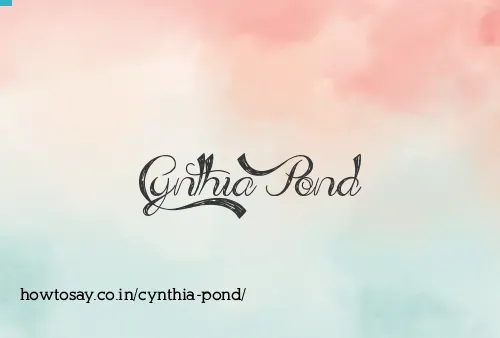 Cynthia Pond