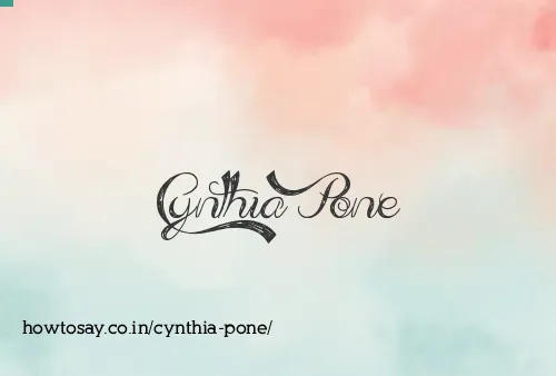 Cynthia Pone
