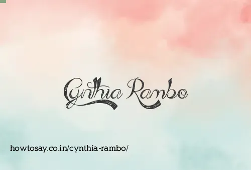 Cynthia Rambo