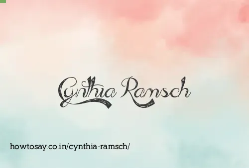 Cynthia Ramsch