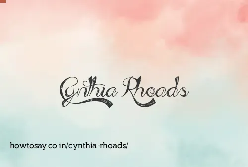 Cynthia Rhoads