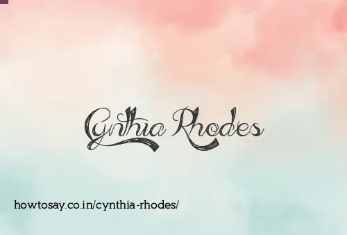 Cynthia Rhodes