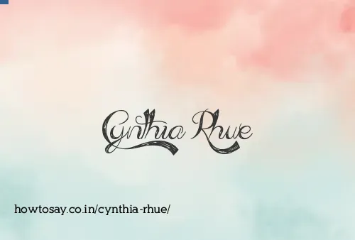 Cynthia Rhue