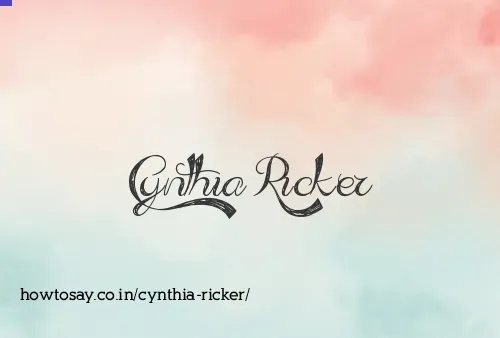 Cynthia Ricker