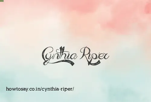 Cynthia Riper