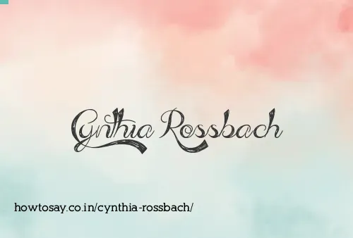 Cynthia Rossbach