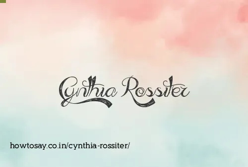 Cynthia Rossiter