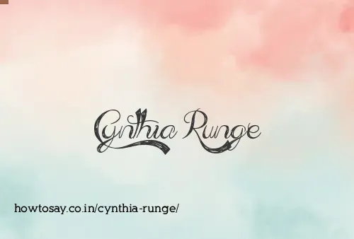 Cynthia Runge