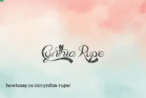 Cynthia Rupe