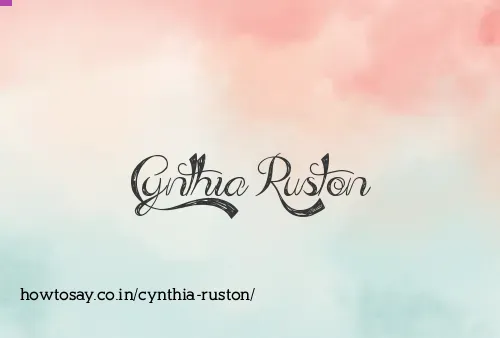 Cynthia Ruston