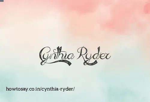 Cynthia Ryder