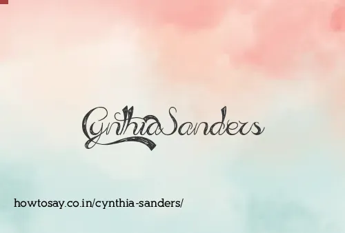 Cynthia Sanders