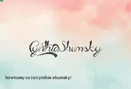 Cynthia Shumsky