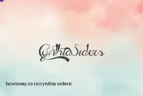 Cynthia Siders