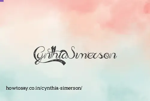 Cynthia Simerson