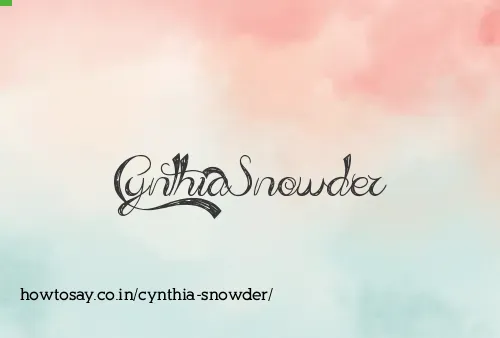 Cynthia Snowder