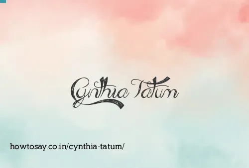Cynthia Tatum