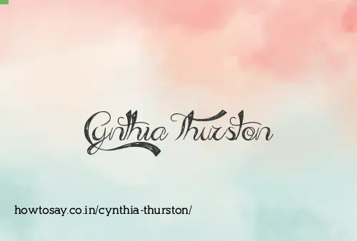 Cynthia Thurston