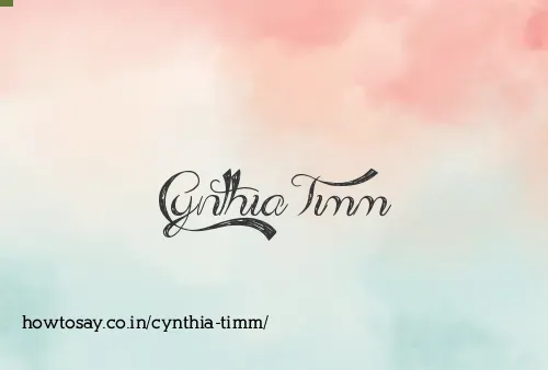 Cynthia Timm