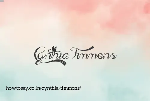 Cynthia Timmons