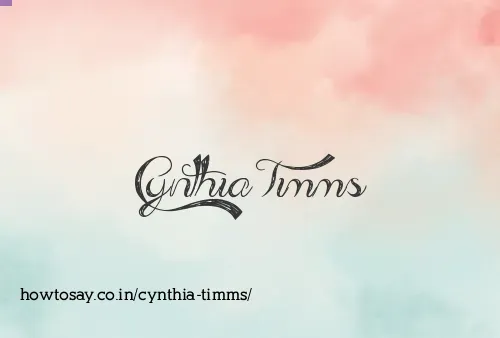 Cynthia Timms