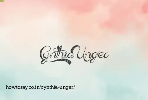 Cynthia Unger