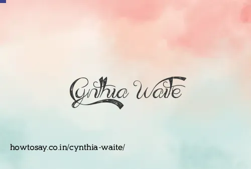 Cynthia Waite