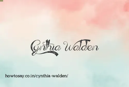 Cynthia Walden