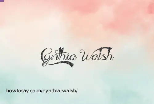 Cynthia Walsh