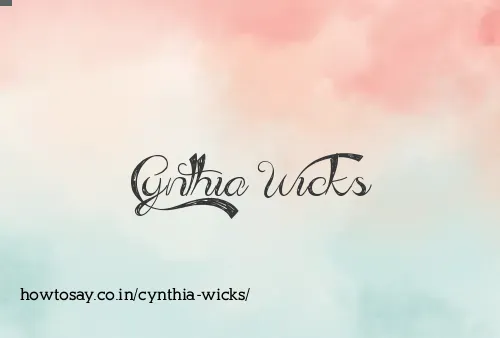 Cynthia Wicks
