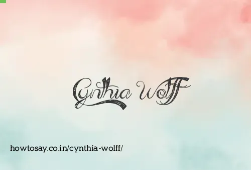Cynthia Wolff