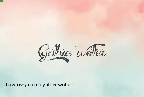 Cynthia Wolter