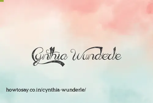 Cynthia Wunderle