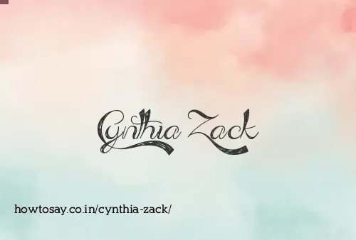 Cynthia Zack