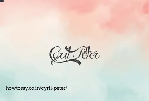 Cyril Peter