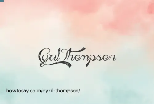 Cyril Thompson