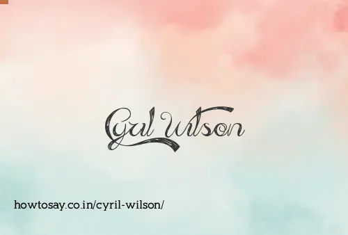 Cyril Wilson