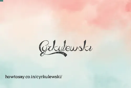 Cyrkulewski