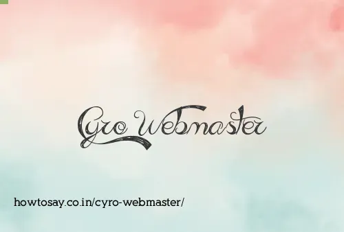 Cyro Webmaster