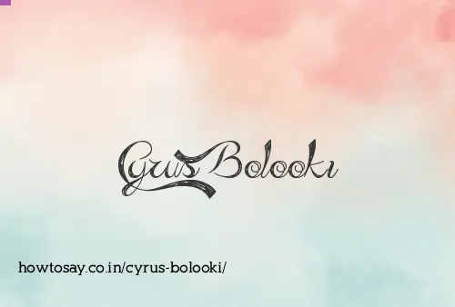 Cyrus Bolooki