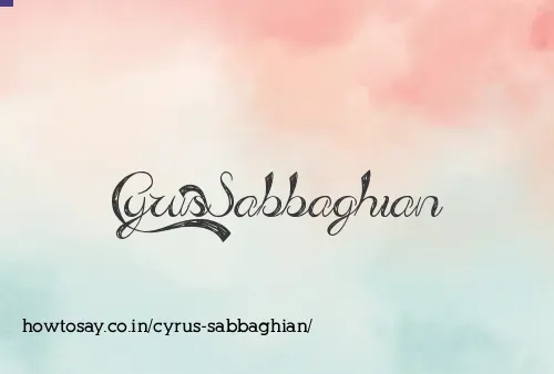Cyrus Sabbaghian