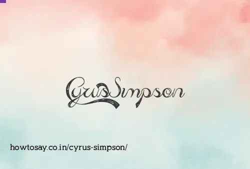 Cyrus Simpson