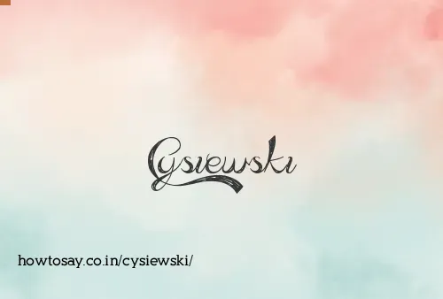 Cysiewski