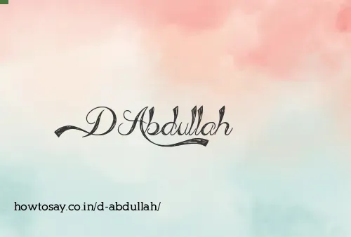 D Abdullah