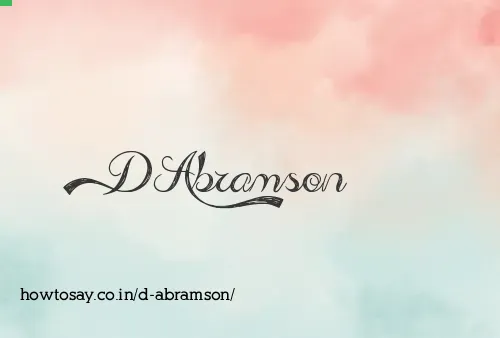 D Abramson