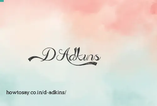 D Adkins
