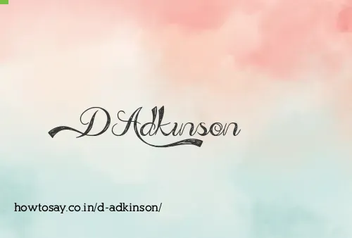 D Adkinson