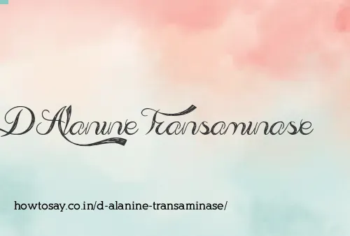 D Alanine Transaminase