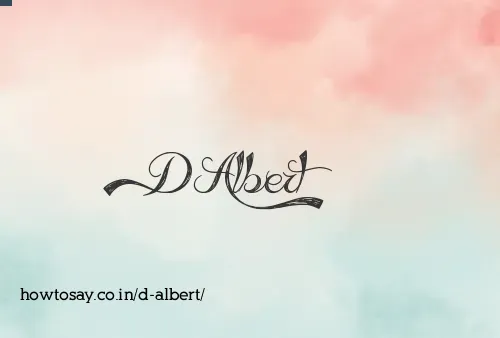 D Albert