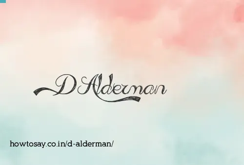D Alderman
